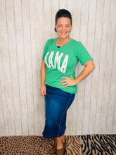 Mama Ribbed Top-Kelly Green