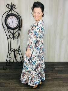 Sarah Cream & Paisley Dress