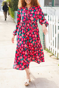 Strolling Through The Day- Pink Boho Dress