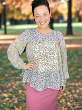 Madelyn Lavender & Floral Blouse