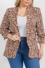 Brown Floral Blazer- Regular & Plus