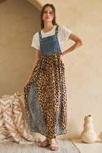Leopard & Animal Print Mixed Overall/Jumper Dress