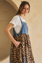 Leopard & Animal Print Mixed Overall/Jumper Dress