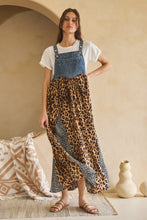 Leopard & Animal Print Mixed Overall/Jumper Dress