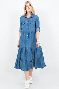 Kristen Chambray & Snaps Dress