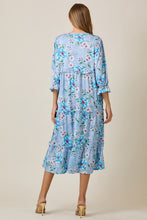 Clara Blue Peony Dress