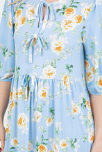 Kimmy Tiers & Bows Dress- Blue Sky