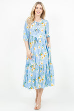Kimmy Tiers & Bows Dress- Blue Sky
