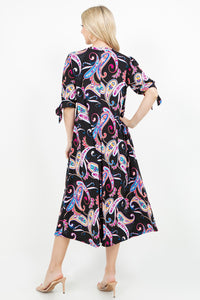 Regina Black & Paisley Dress