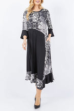 Raquel Black & Paisley Print Dress
