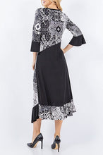 Raquel Black & Paisley Print Dress