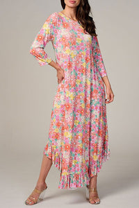 Peachy Floral Dreams Dress