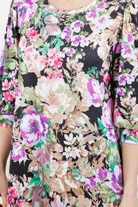 Miss Regina Black & Floral Dress