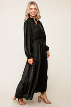 Nicole Smocked Waist Dress- Black