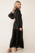 Nicole Smocked Waist Dress- Black