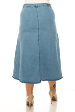 Cassandra Long Button Front Jean Skirt