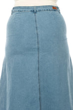 Cassandra Long Button Front Jean Skirt