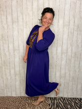 Sonja Leopard Bow Dress-Purple