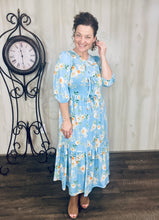 Kimmy Tiers & Bows Dress- Blue Sky