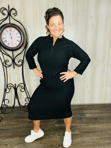 Honeycomb Athletic/Swim/Exercise Skirt- Black
