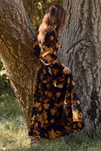 Natasha Smocked Waist Dress- Black Floral