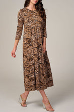 Selena Ruffle Dress- Animal Print