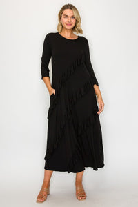 Ruffled Super Soft Textured Dress