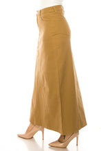 Khaki Twill Long Skirt