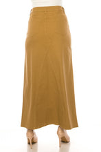 Khaki Twill Long Skirt