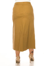 Khaki Twill Long Skirt