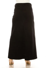Black Twill Long Skirt