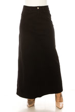 Black Twill Long Skirt