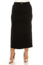 Black Twill Long Skirt