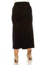 Black Twill Long Skirt