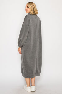 Fabulous Fall Sweatshirt Dress-Charcoal