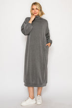 Fabulous Fall Sweatshirt Dress-Charcoal