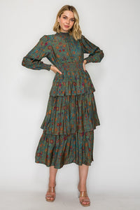 Ruffles & Class Dress- Green