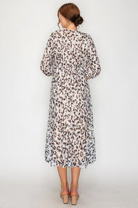 Leopard & Tan Mesh Overlay Dress
