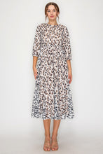 Leopard & Tan Mesh Overlay Dress