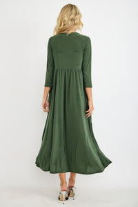 Tonya Marie Tiered Dress- Olive