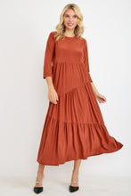 Tonya Marie Tiered Dress- Terra Cotta