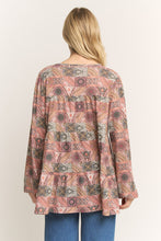 Dani Puff Sleeve Geometric Knit Top