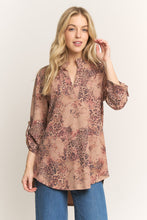 Jessica Floral & Latte Tunic