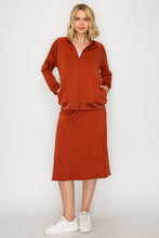 Addie Athletic/Legging Coverage Skirt- Rust