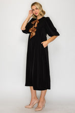 Sonja Leopard Bow Dress- Black