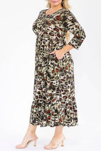 Katie Olive Leopard Print Dress