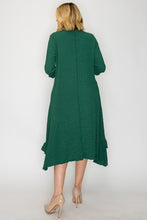Jaqueline Ruffled Dress-Hunter Green