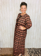 Missy Mocha Brown Plaid Dress