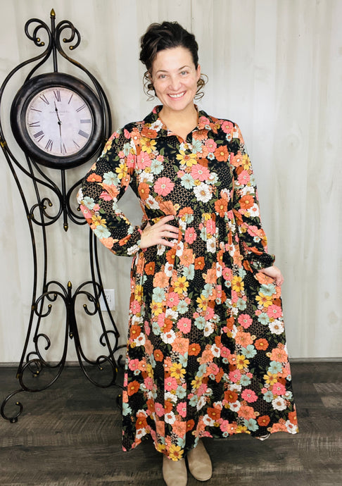 Kaylee Collared Flower Power Dress