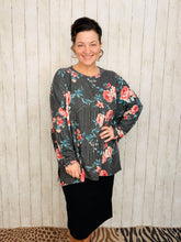 Tammie Rose & Charcoal Top